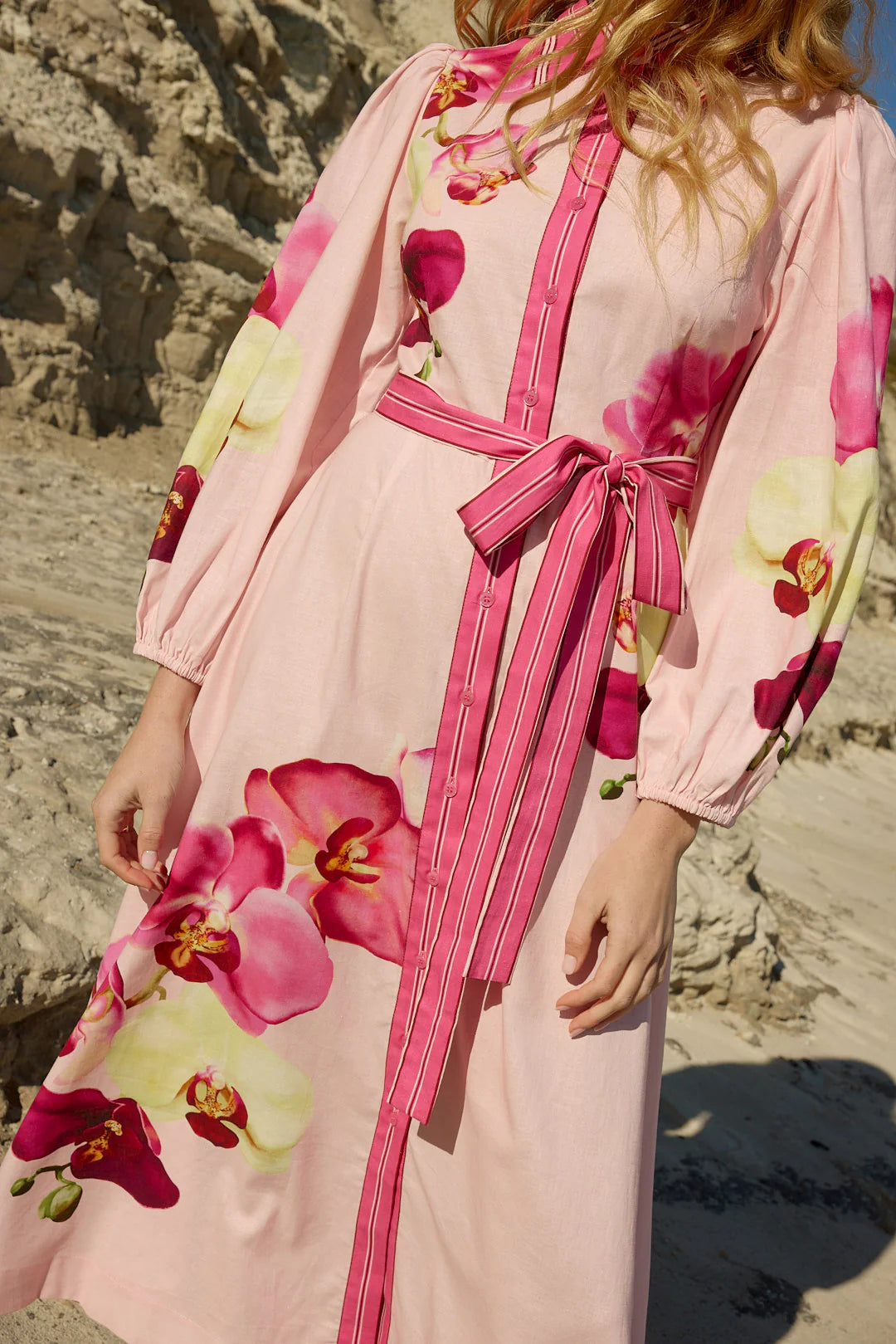 Aston Studio - Lucille Dress Icing Phalae