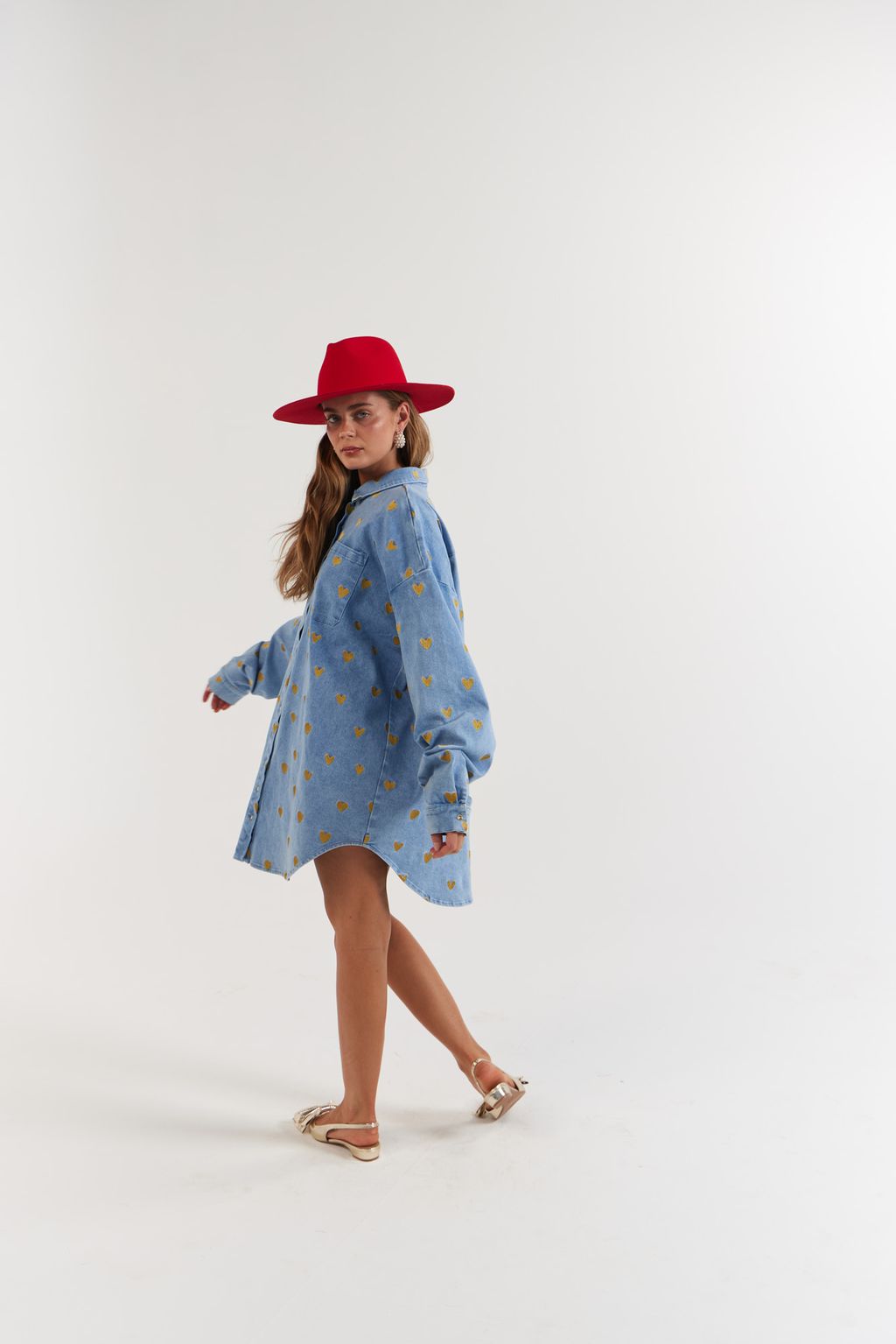 La Bohème Girls - Clyde Shirt Denim Hearts