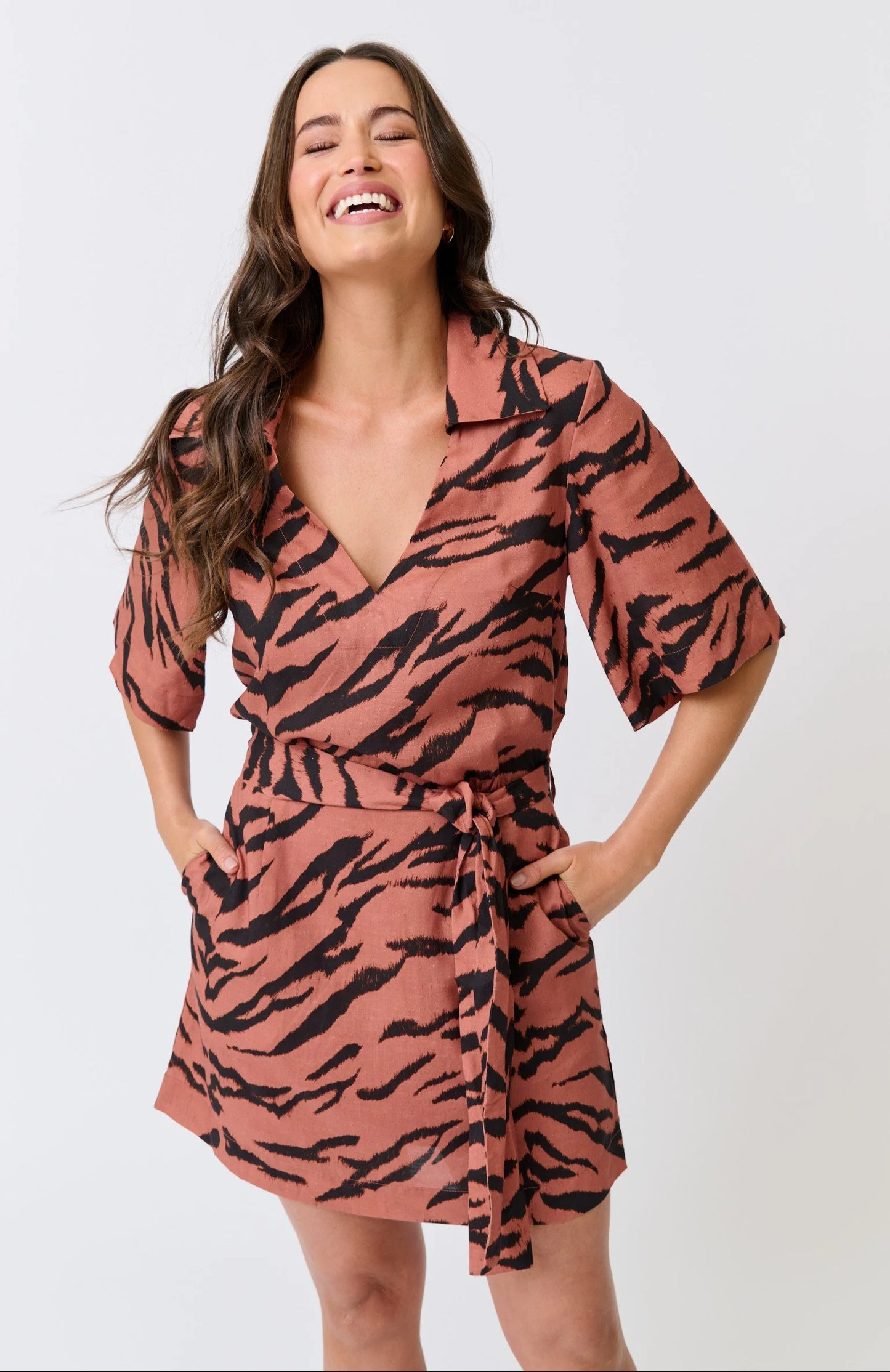 Cartel & Willow - Harley Mini Dress Zebra