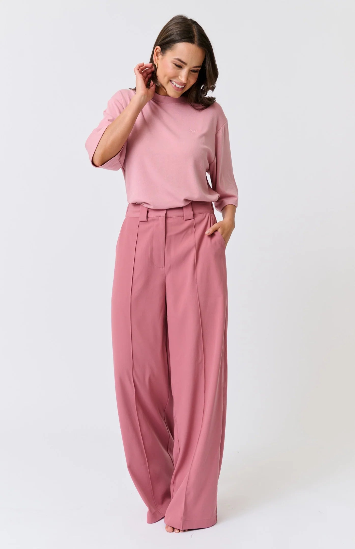 Cartel & Willow - Solana Tee in Dusty Pink