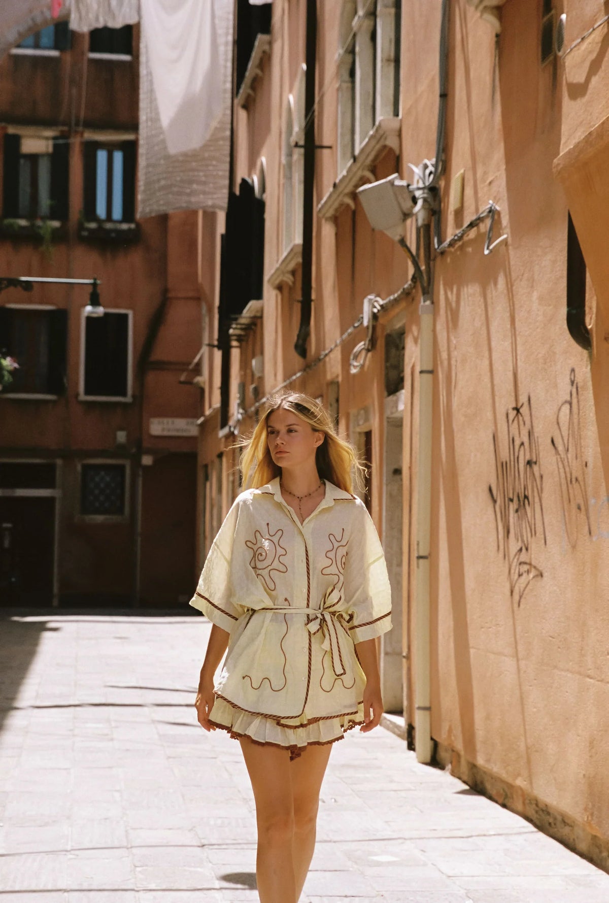 Kinga Csilla - Cloud Hulia Check Token Shirt Butter Yellow
