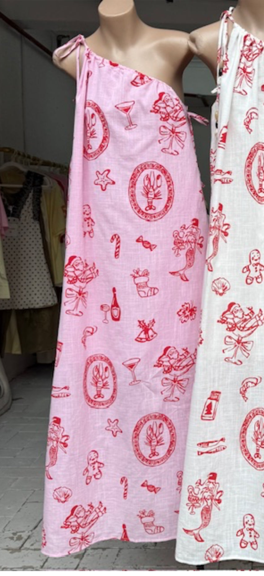 By Frankie - Pink Santa One Shoulder Maxi dress