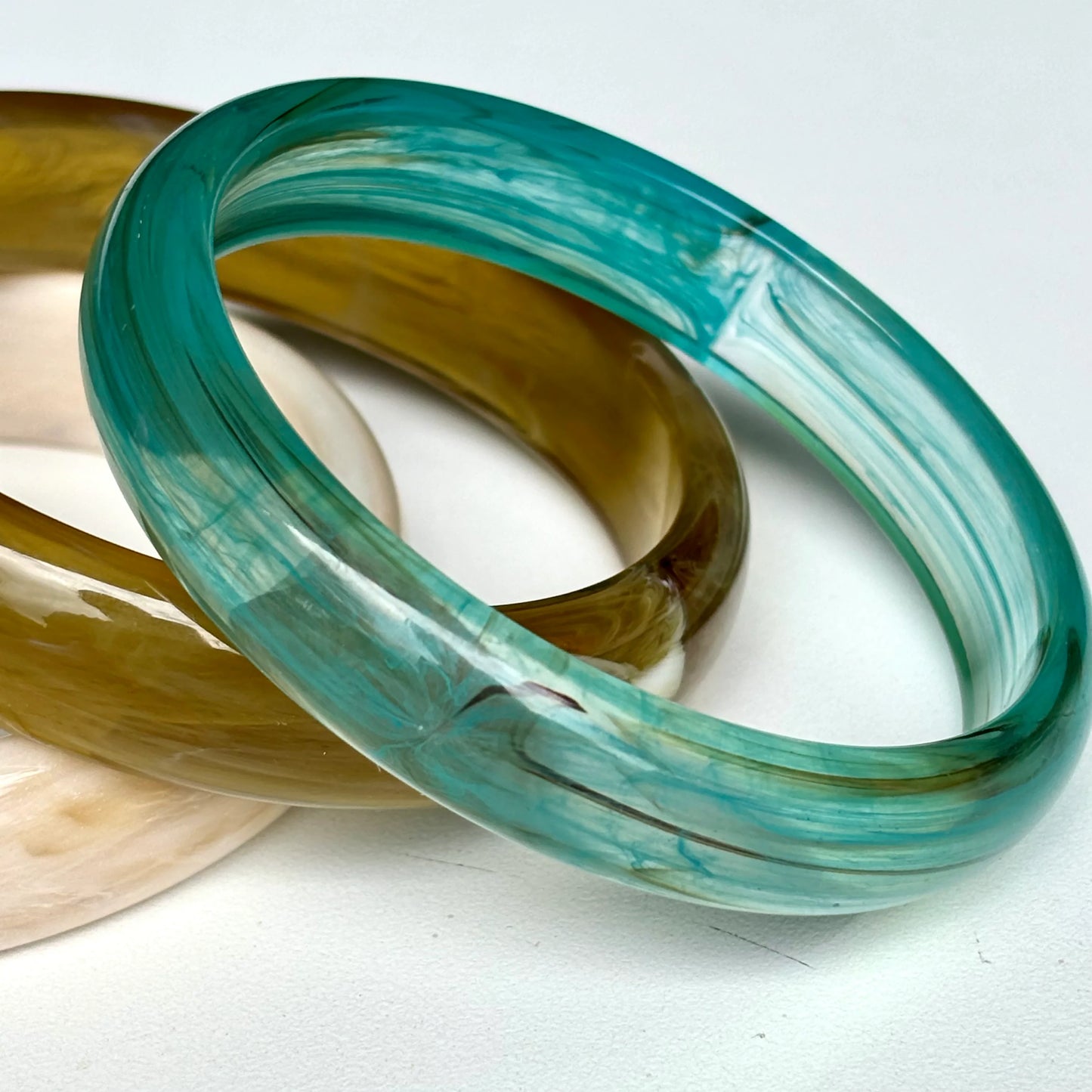 Salty Safari - Medium Resin Bangle Turquoise