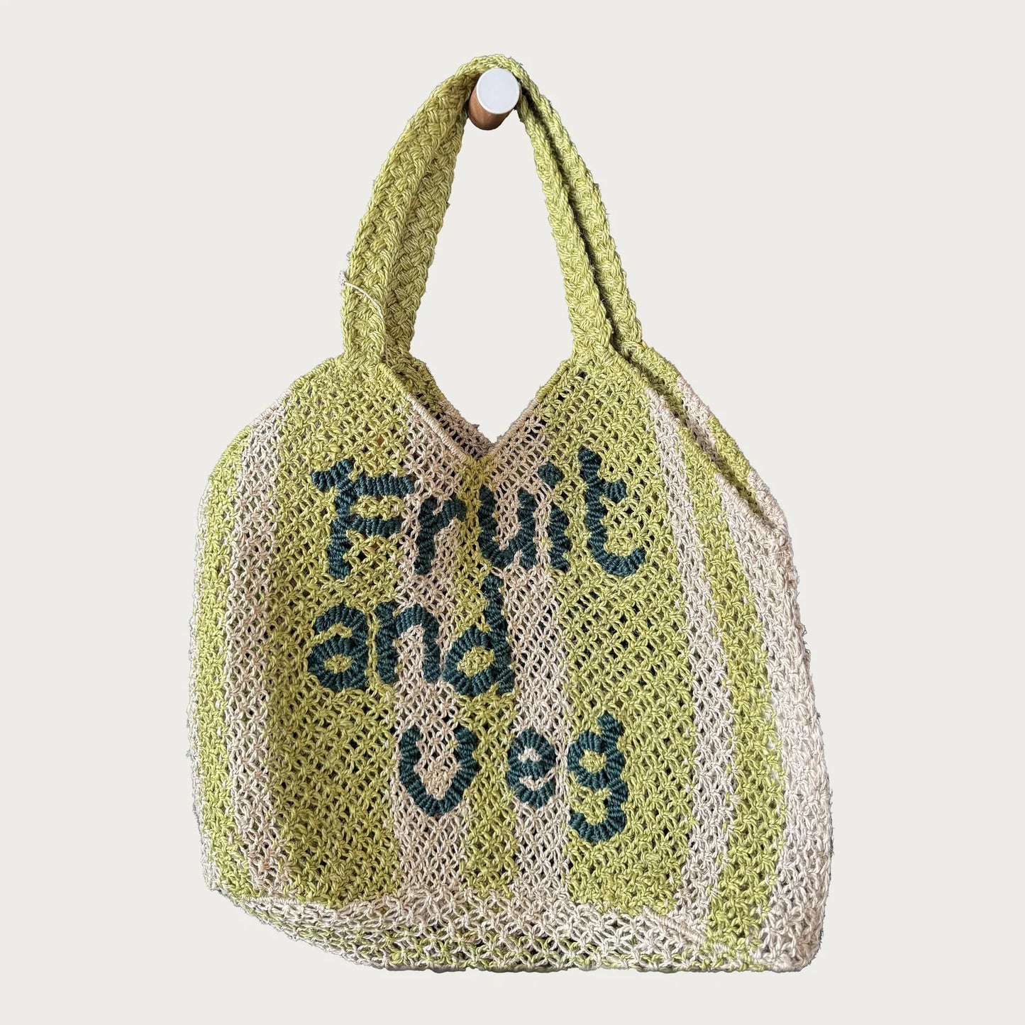 The Jacksons - Fruit & Veg Stripe Jute Bag