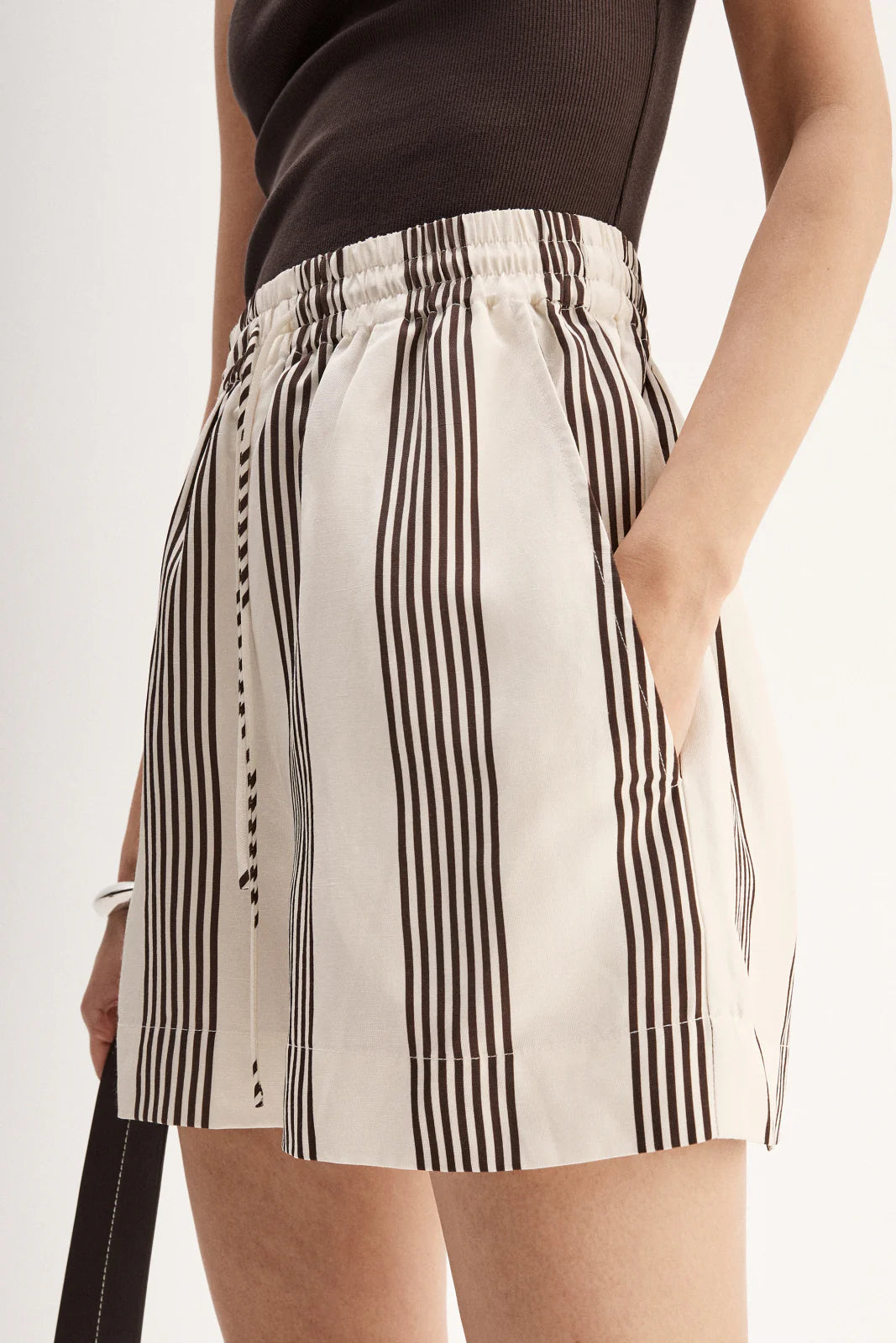 Elka Collective - Milo Stripe Short Chocolate Stripe