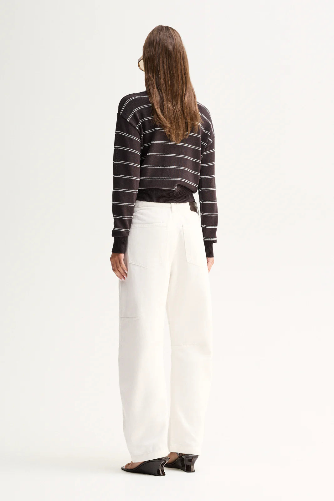 Elka Collective - Irina Knit Jumper Chocolate stripe