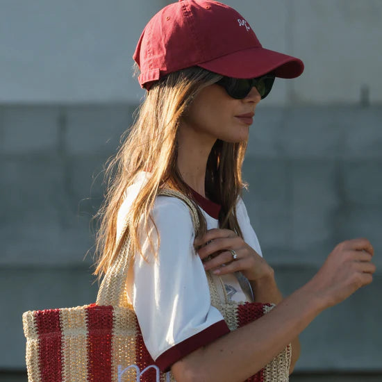 Mia Capri - Embroidered Cap Red