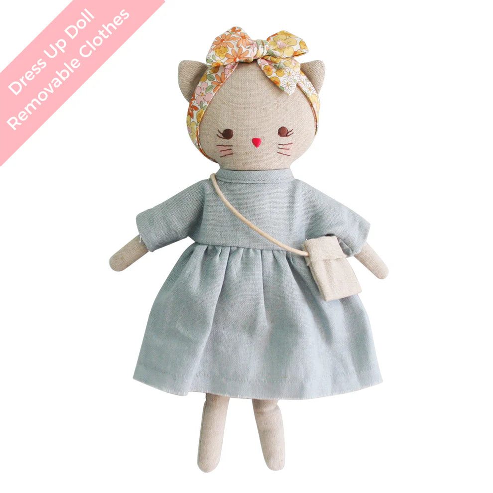 Alimrose - Mini Lilly Kitty 26cm Grey Linen