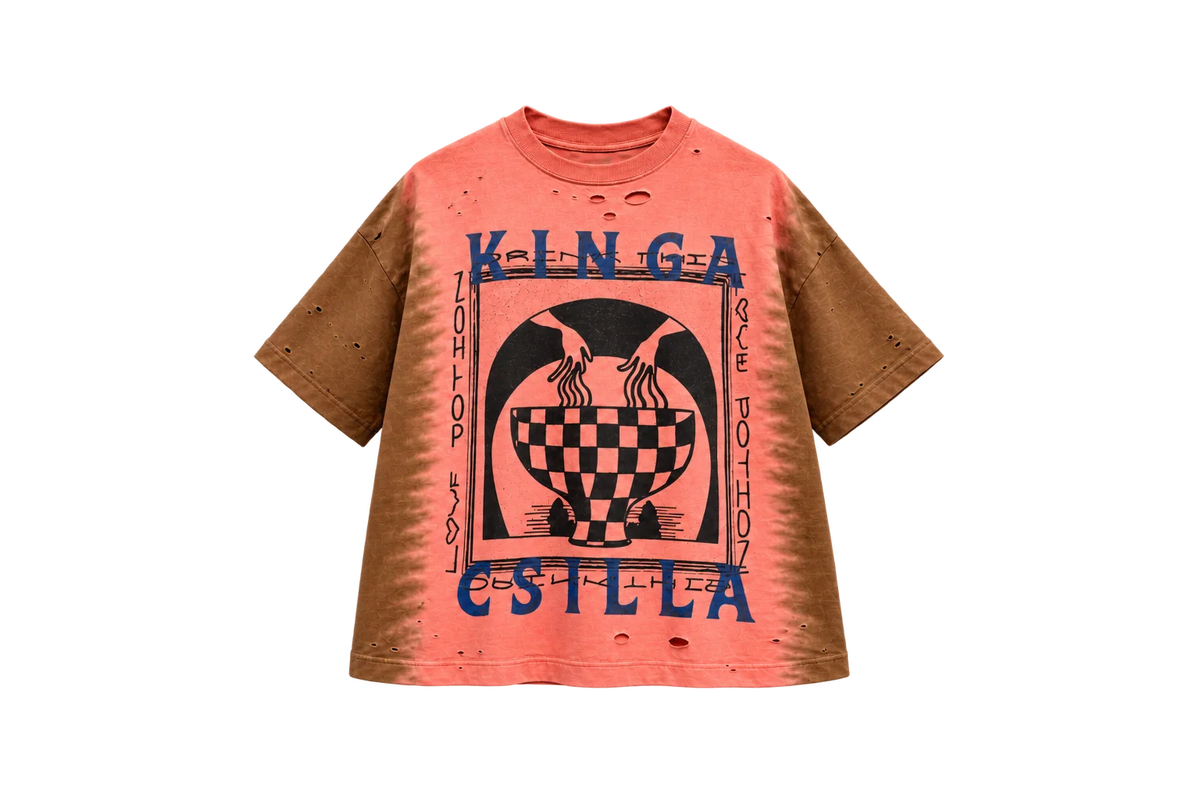 Kinga Csilla - Potion Tie Dye Cropped OG Tee Dusty Pink