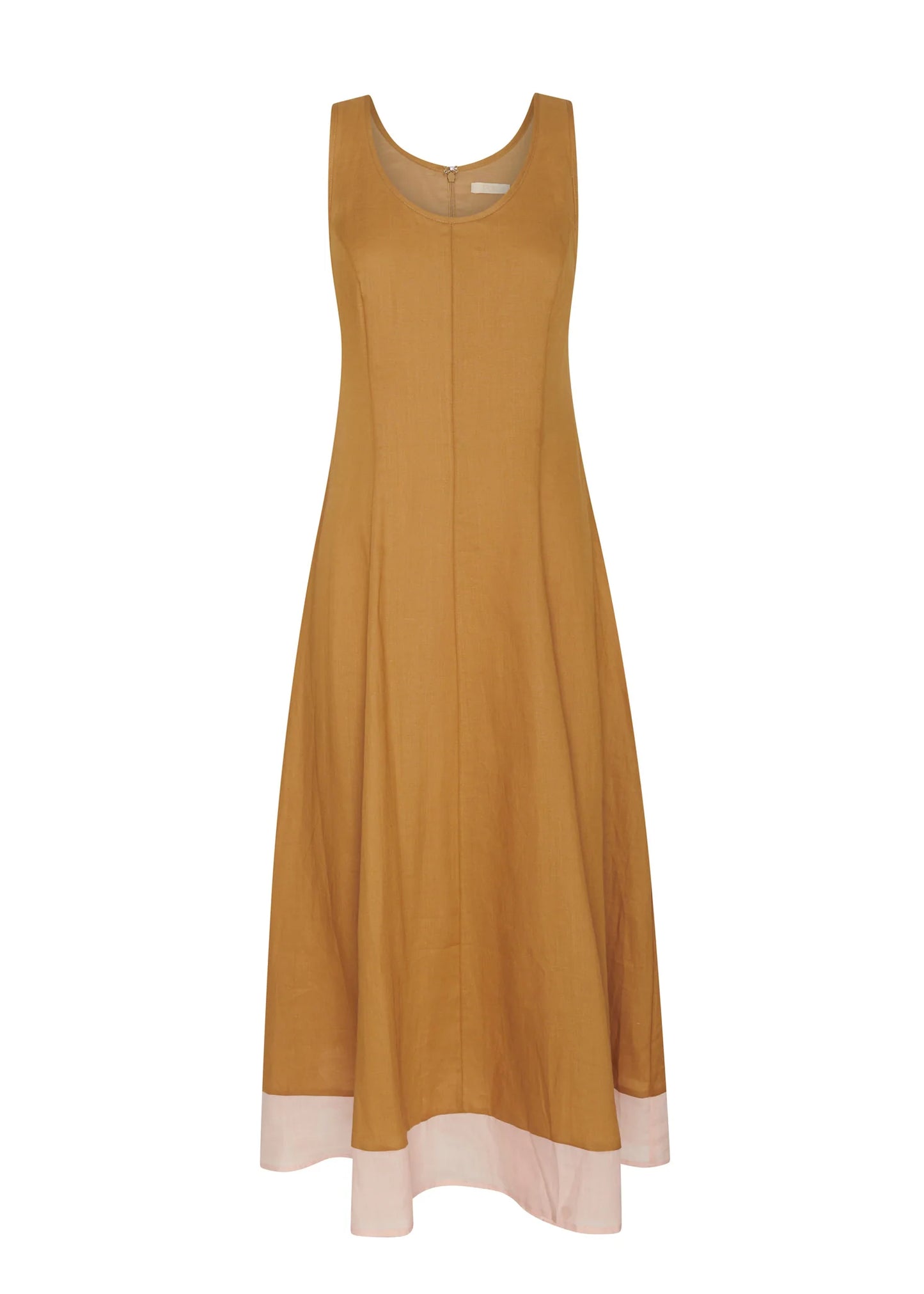 POL - Speck Contrast Dress in Ginger/Pink