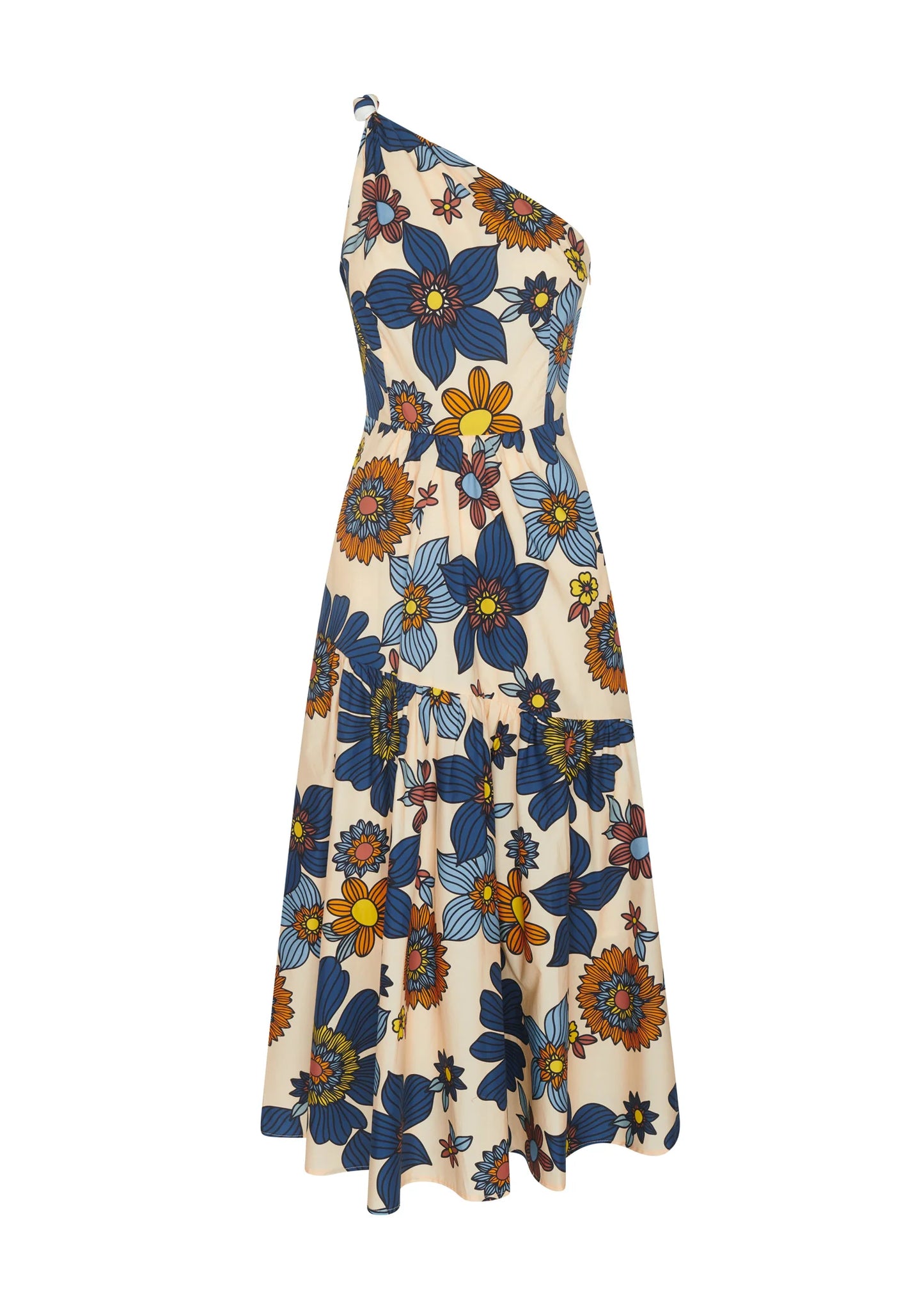 POL - Thora One Shoulder Dress Thora Print