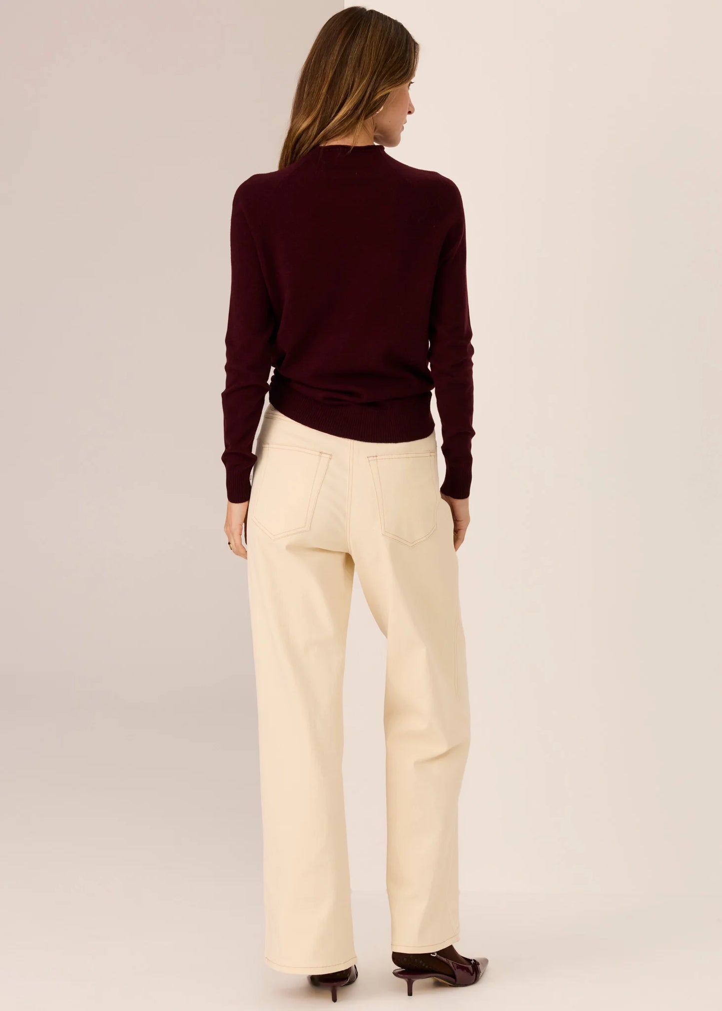 POL - Lana Wide Leg Jean Ivory