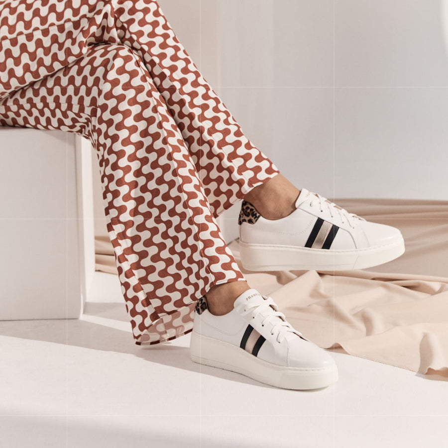 FRANKIE4 - Riley White Leopard Print