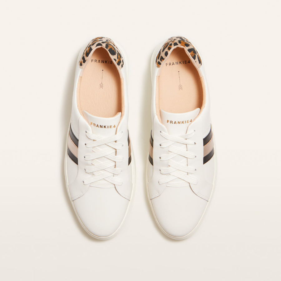 FRANKIE4 - Riley White Leopard Print