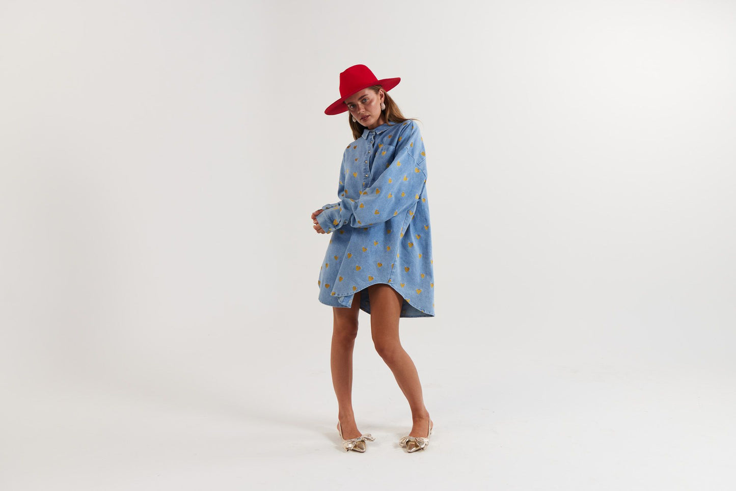 La Bohème Girls - Clyde Shirt Denim Hearts
