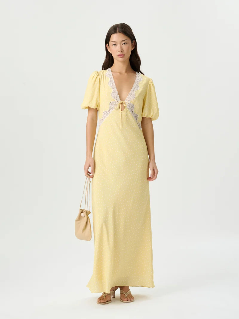 ROAME - Sunny Midi Dress Citron