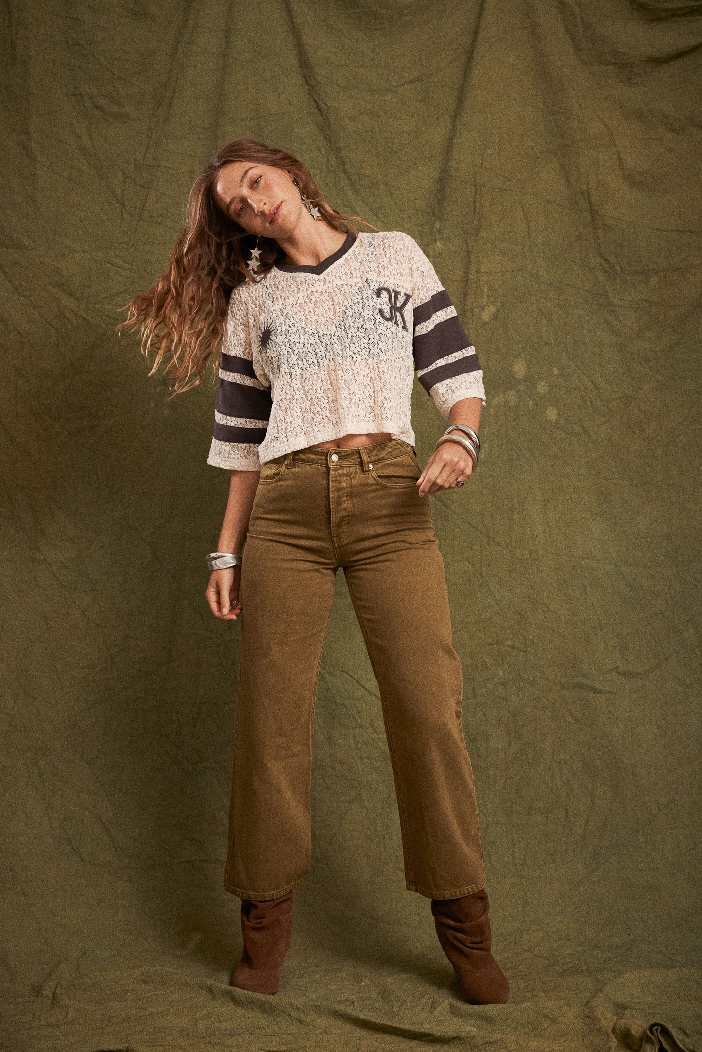Kinga Csilla - Tarot Lace Onyx Tee Cream