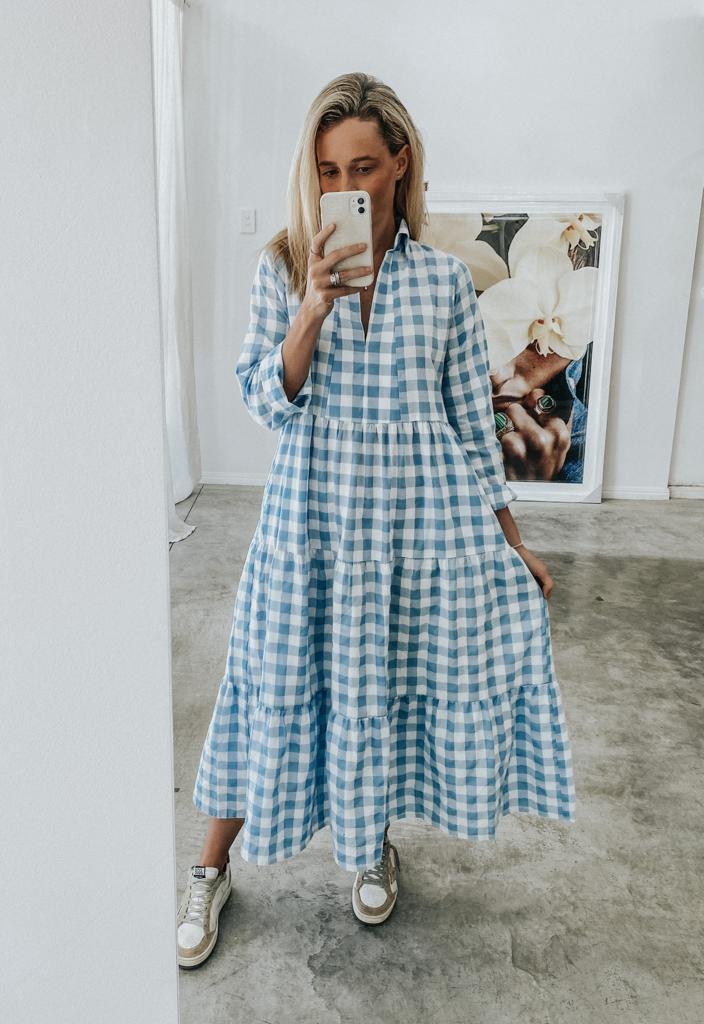 LJC Designs - Jac Dress Olive Check