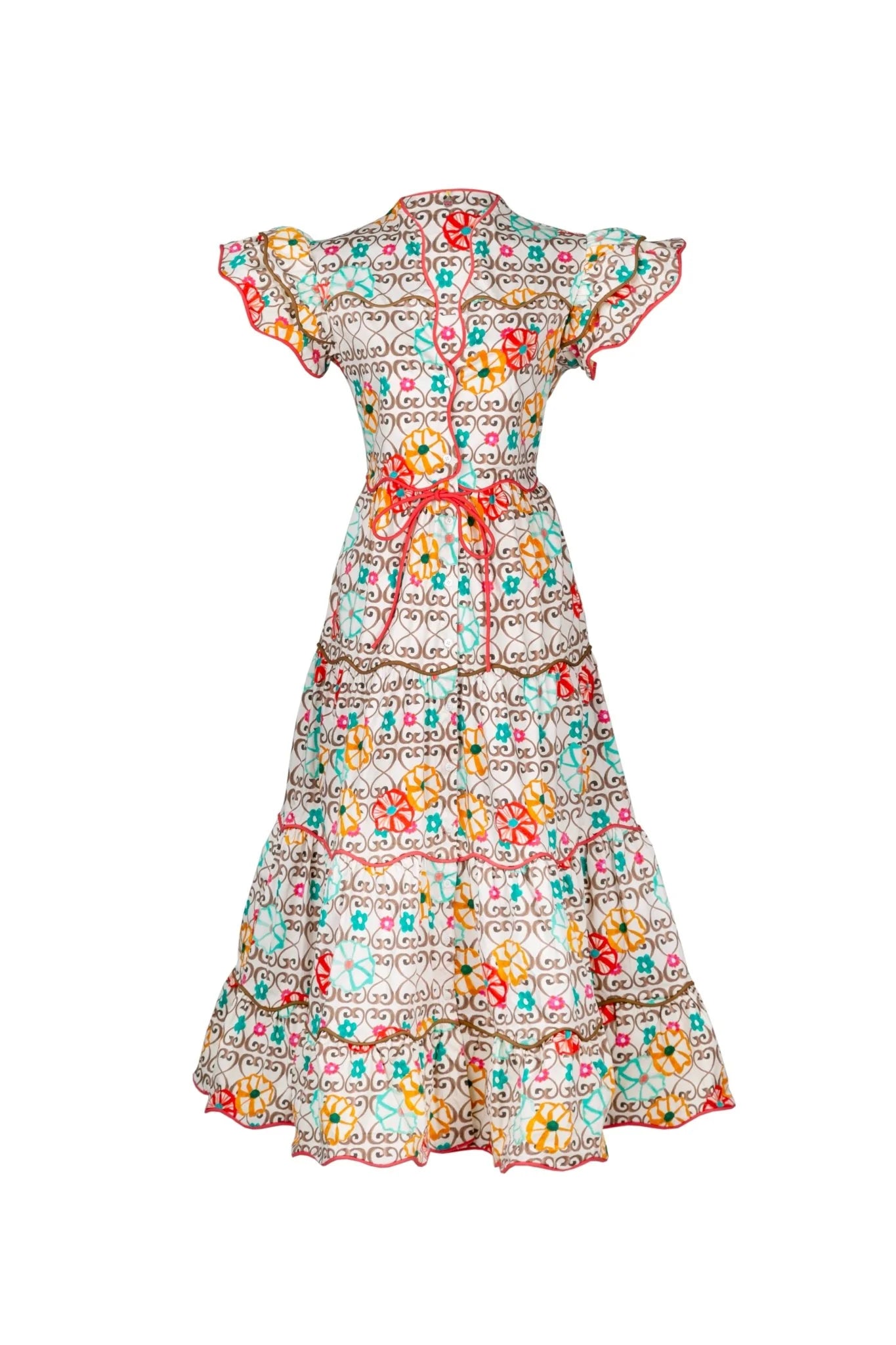 Celia B - Baba Island Print Midi Dress