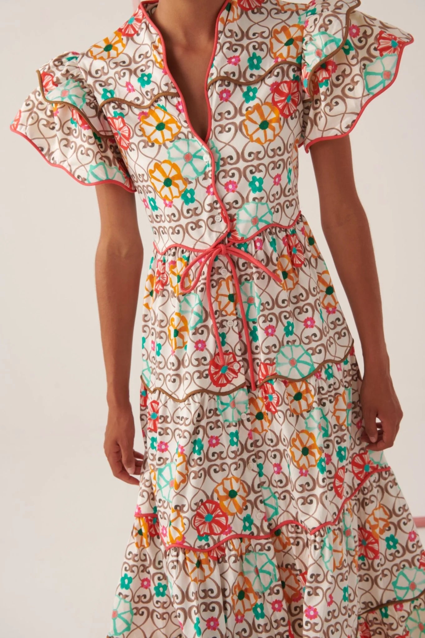 Celia B - Baba Island Print Midi Dress