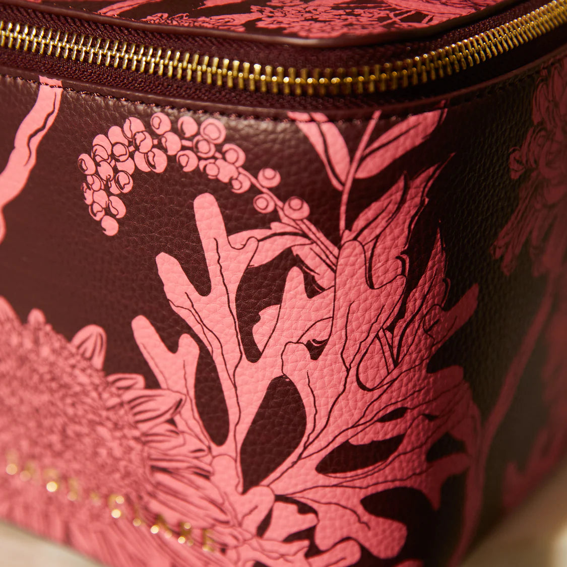 Sage & Clare - Delphine Small Vanity Case Garnet