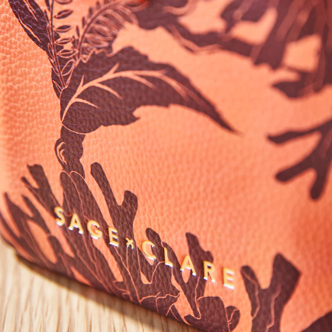 Sage & Clare - Delphine Small Vanity Case Vivid Coral