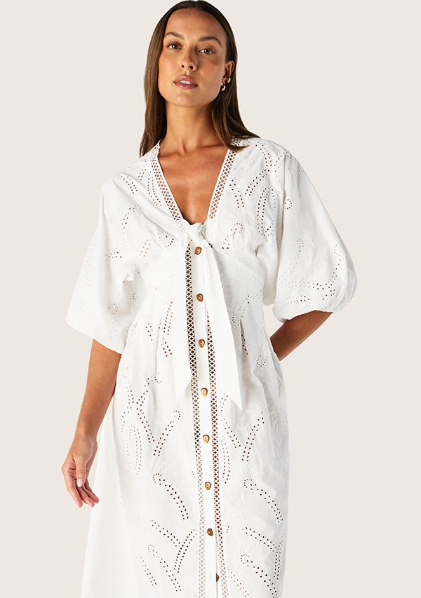 MOS the Label - Alicia Midi Dress in White