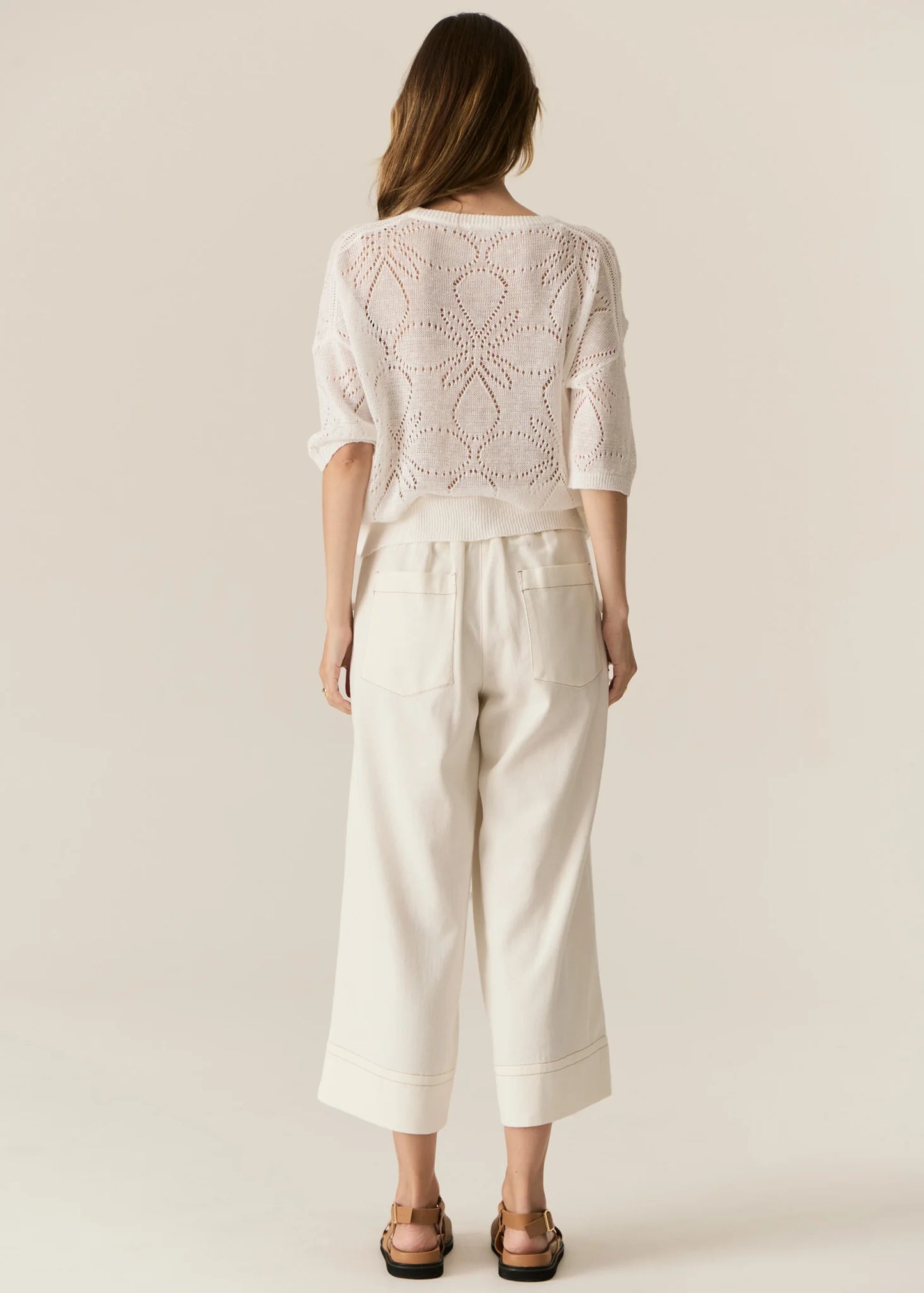 POL - Carsen Crop Denim Pant ECRU