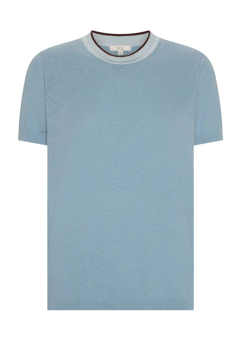 POL - Dillon Tee with Tipping Blue/Choc