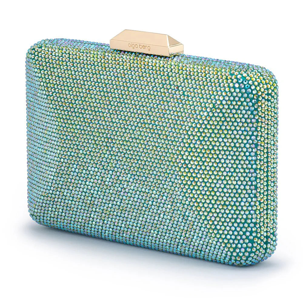 Olga Berg - Edith Iridescent Clutch Green