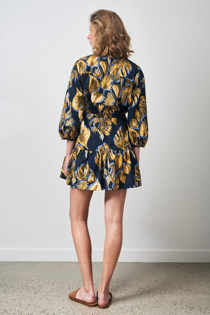 Ralf Studios - Sunset Dress Monstera Navy