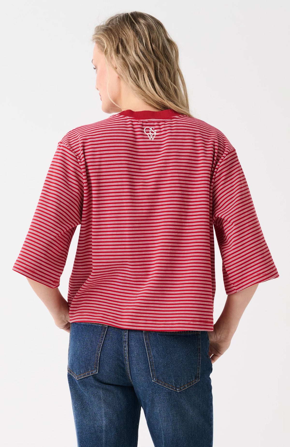 Cartel & Willow - Hallie Tee Red Stripe