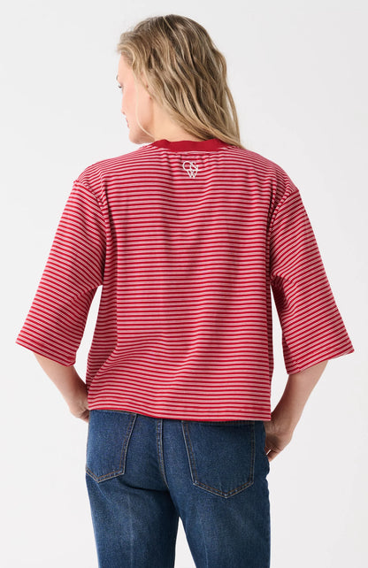 Cartel & Willow - Hallie Tee Red Stripe