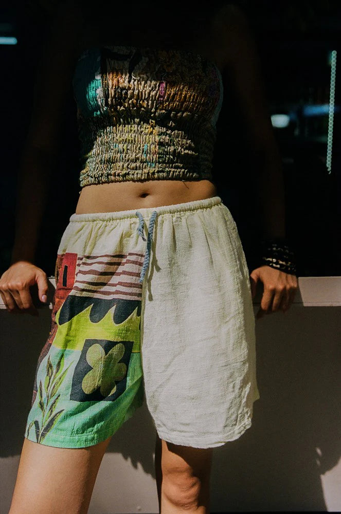 Ciao Ciao - Spice Collage Riley Short Yellow Multi