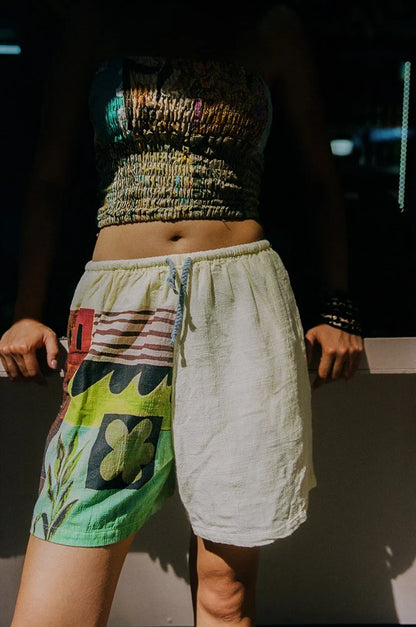 Ciao Ciao - Spice Collage Riley Short Yellow Multi