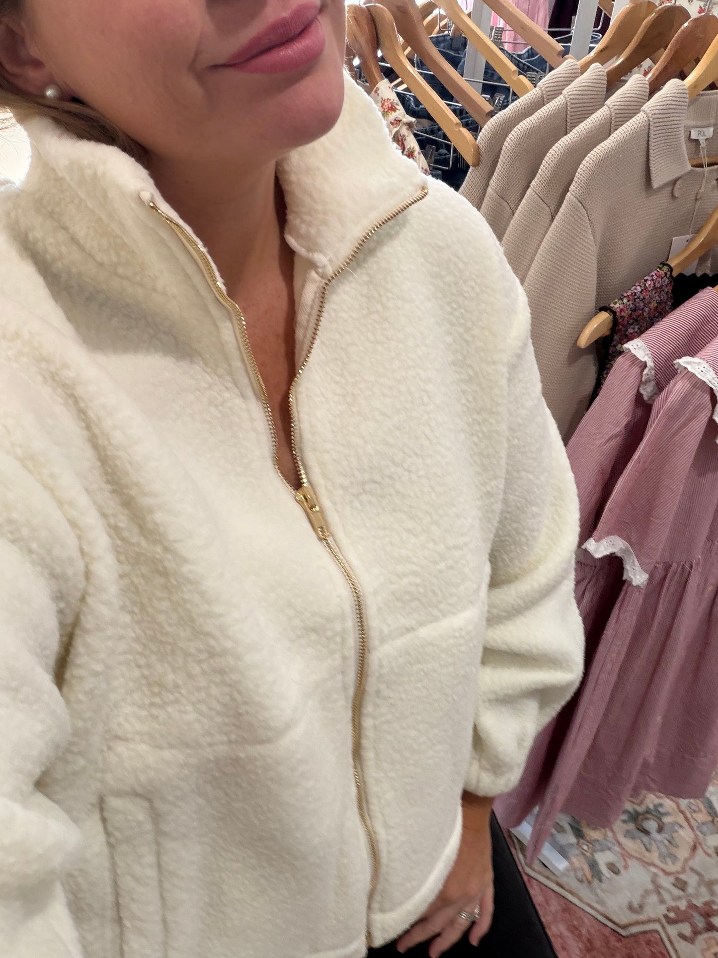 By Frankie - Teddy Bomber Jacket Cream
