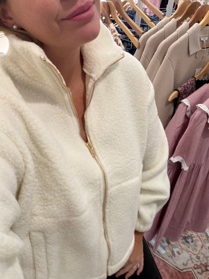 By Frankie - Teddy Bomber Jacket Cream