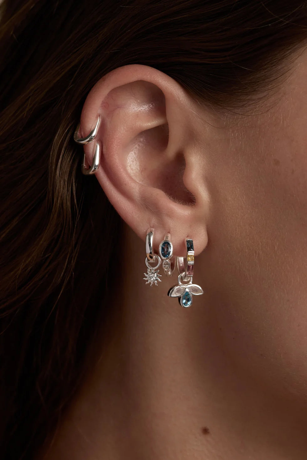 Toni May - Ombre Silver Huggies