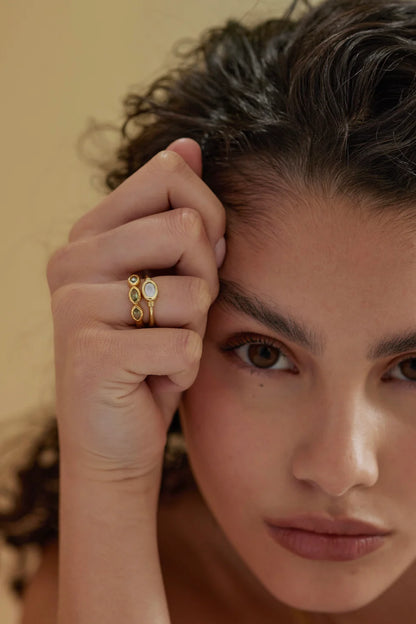 Toni May - Maya Apatite Gold Ring (Size 7)