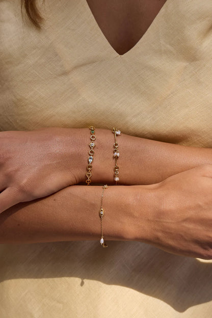 Toni May - Soleil Pearl Gold Bracelet