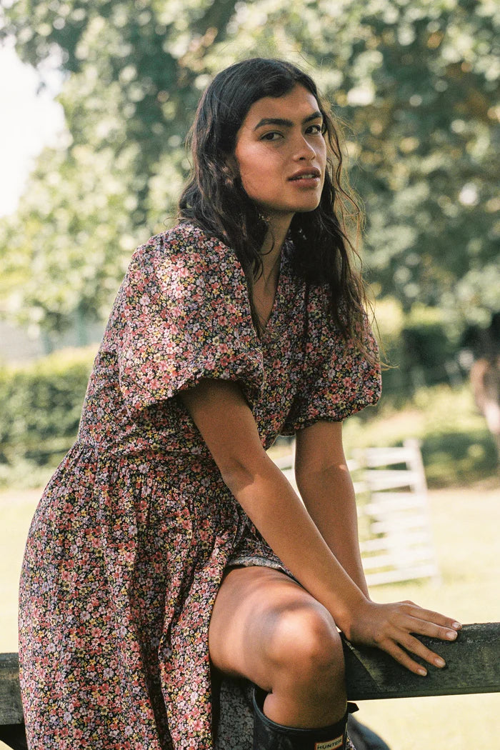 Oak Meadow - Maple Wrap Dress in Midnight Garden