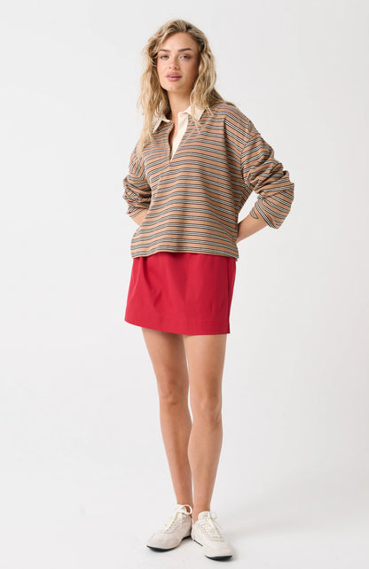 Cartel & Willow - Alisa Rugby Tee Toffee Stripe