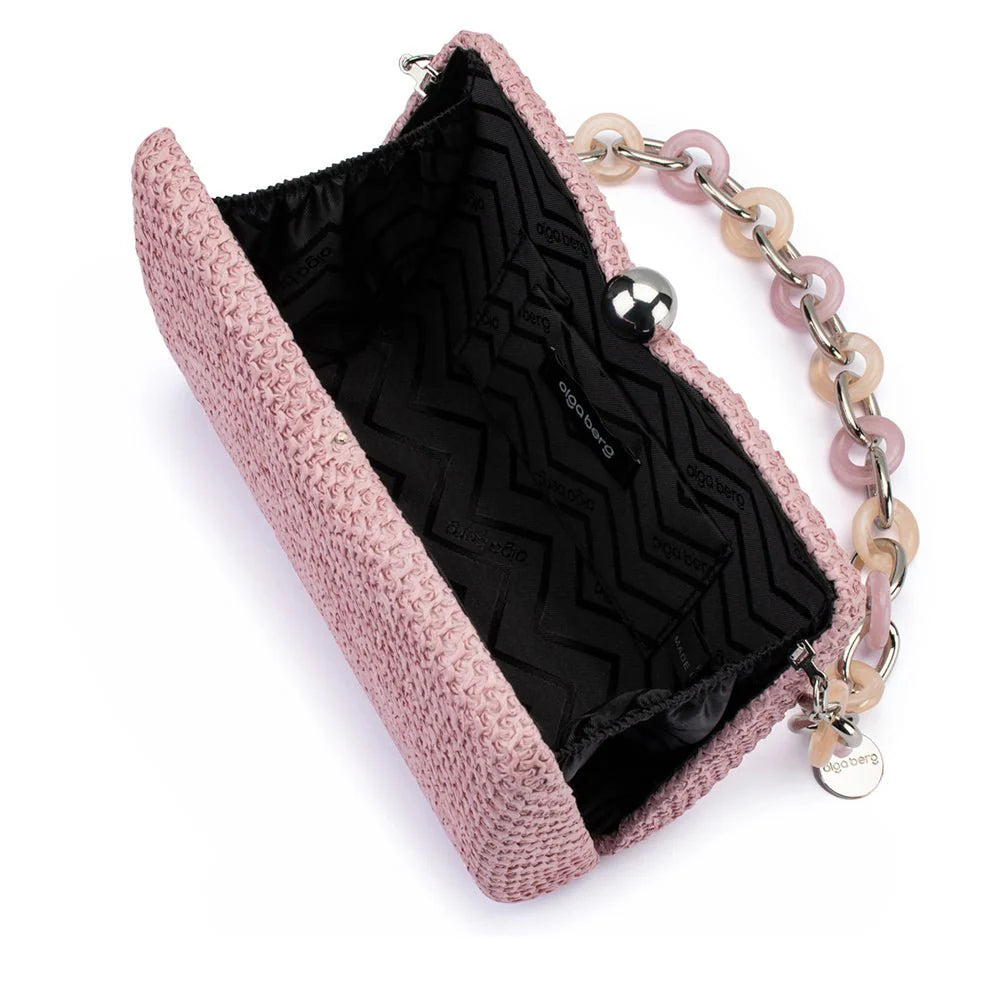 Olga Berg - Birdie Textural Handle Bag Pink