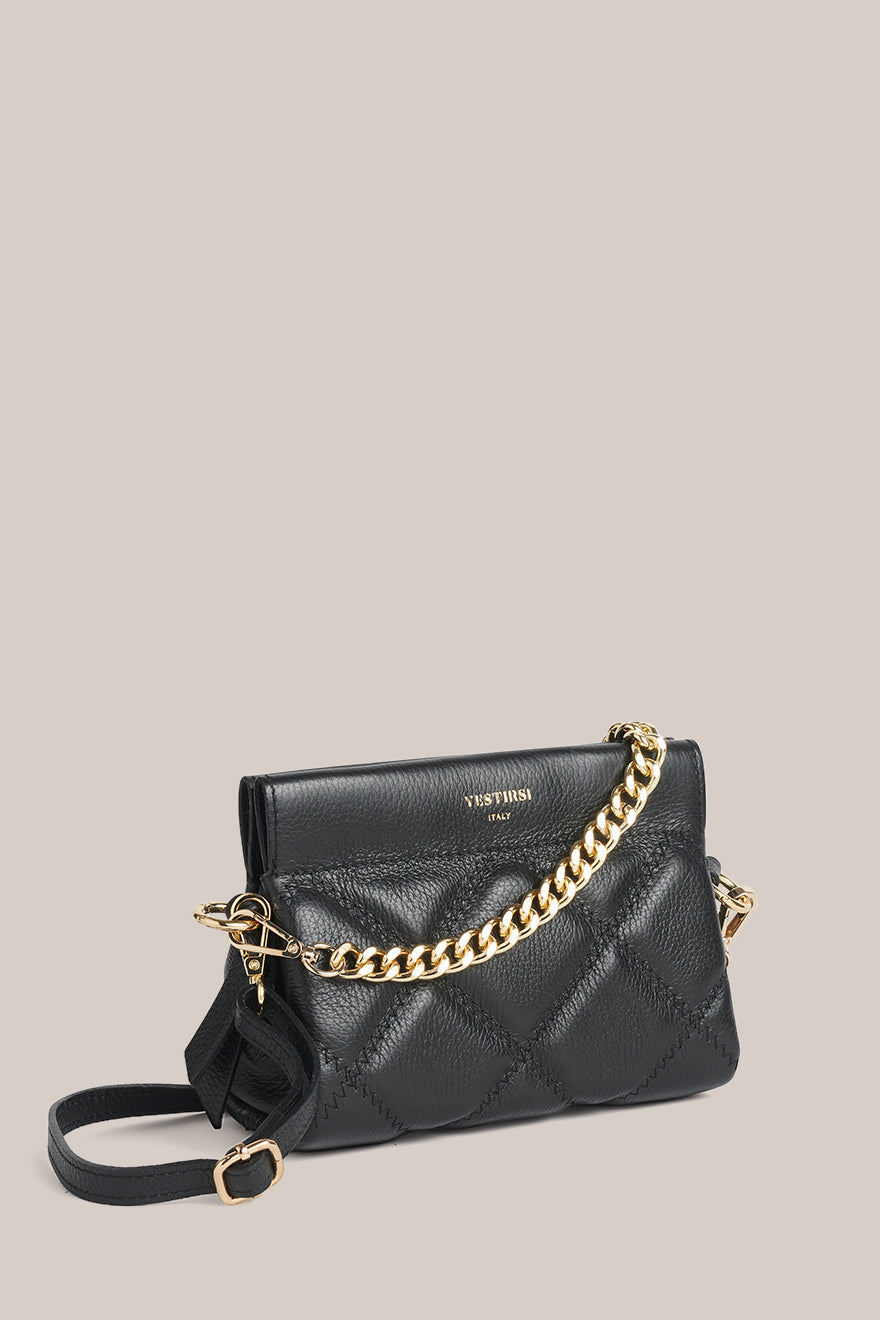 Vestirsi - Ella Black Quilted Crossbody