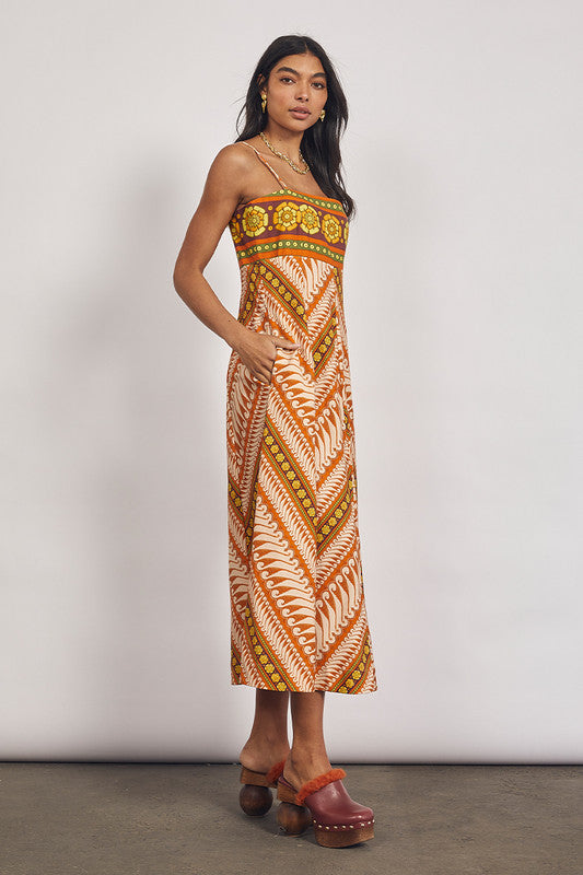 Bohemian Traders - Ripple Slip Dress in Multi