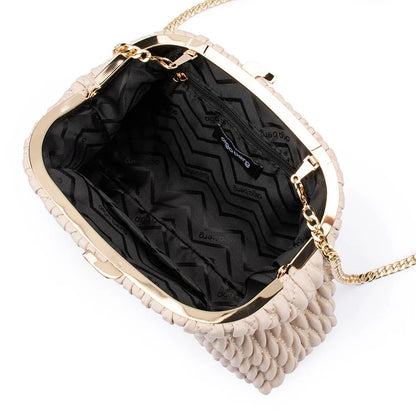 Olga Berg - Paige Textured Clutch Mink
