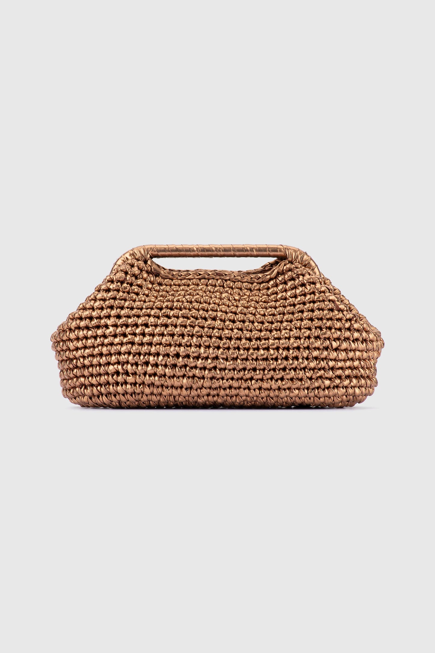 Mia Capri - Woven Clutch Bronze