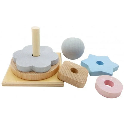 Hess-Spielzeug - Wooden Stacking Tower Natural