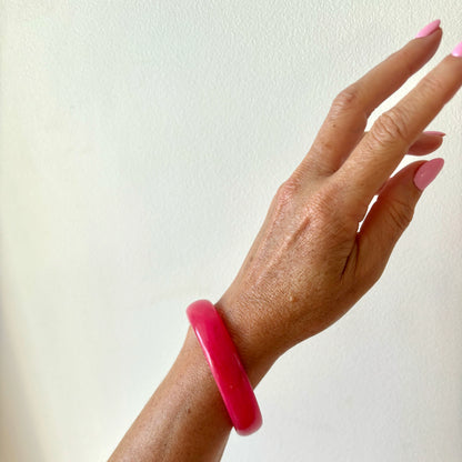 Salty Safari - Medium Resin Bangle Pink