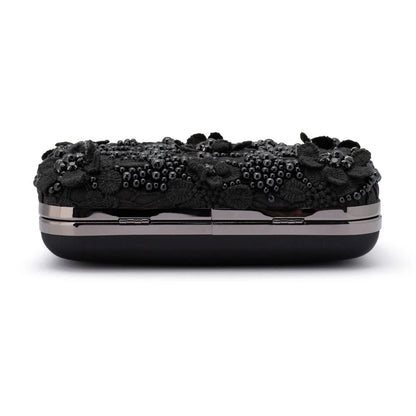 Olga Berg - Beth Encrusted Clutch Black